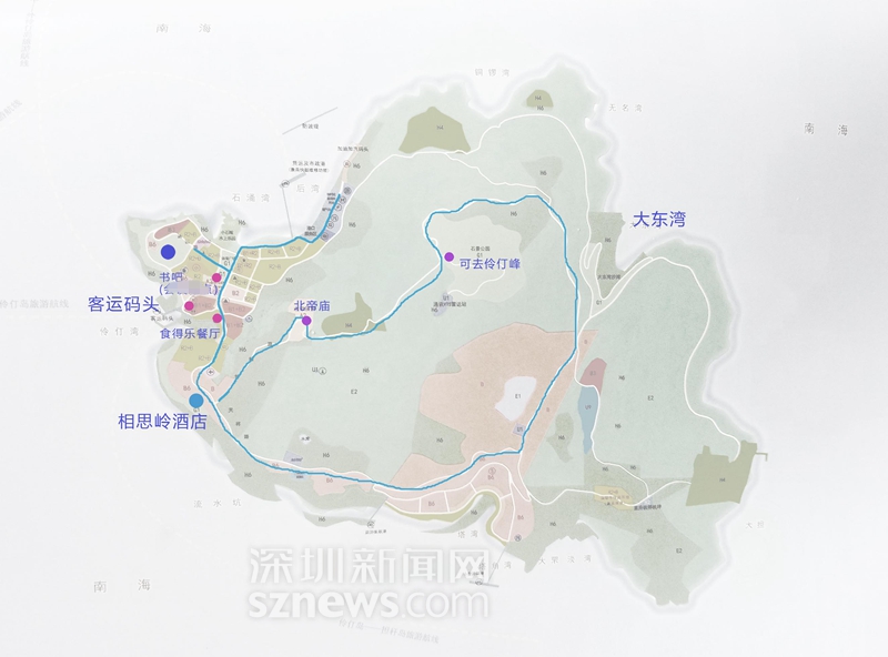 外伶仃岛旅游地图图片